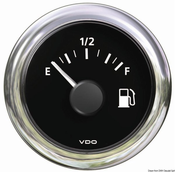 Indicat livello carburante 10/180 Ohm nero - 27.582.01